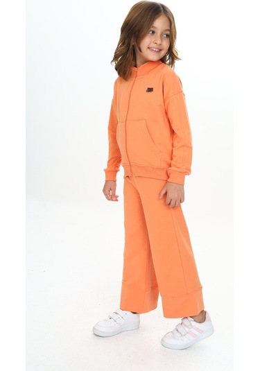 Toontoy Kız Çocuk Nakışlı Eşofman Takım Somon