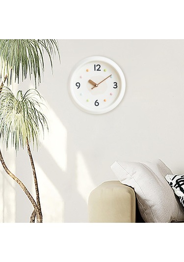 Homyl Modern Duvar Saati Dekoratif Saat Yuvarlak Minimalist Haki