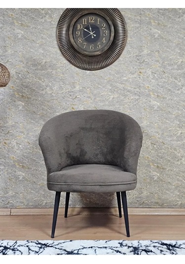 Tekli Teddy Siyah Boyalı Sivriltme Ayak Çay Seti Koltuk Tekli Ber Çok Renkli