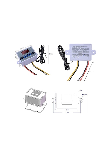 Komponentci Xh-w3001 220v Ac Dijital Termostat 1500w