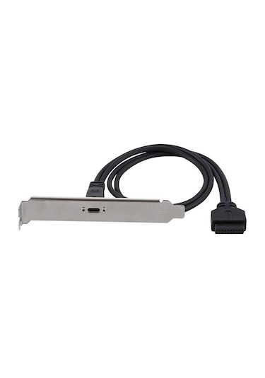 Usb3.0 Anakart 20 Pin Dişi To Type C Breketi 19 Pin -type C Çevirici