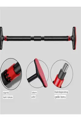 Su Terazili Kapı Barfiks Barı 100 150 Cm Geniş Kapı Aralıklarına Uygun Ayarlanabilir Spor Barı