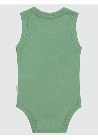 Civil Baby Erkek Bebek Çıtçıtlı Badi 1-36 Ay Haki Haki