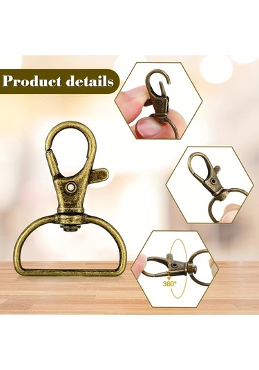 Fochsia 56 Parça Çanta Aparatı Seti 14 Antik Bronz Anahtarlık 21 D Halkası 21 Sürgülü Kulp