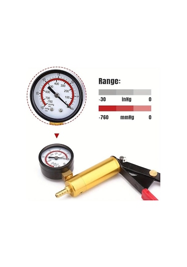 Xuweiwei 1 Adet Alüminyum Manuel Vakum Pompası Seti Red Set Arazi Araçları İçin El Tipi Fren Tamir Seti Vakum Test Ve Fren Hidroliği Değişimi