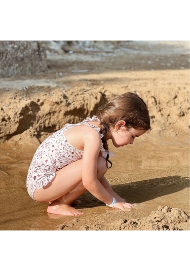 Nuuroo Anne Fırfırllı Uv Korumalı Kız Mayo Etnik Nu405 Çok Renkli