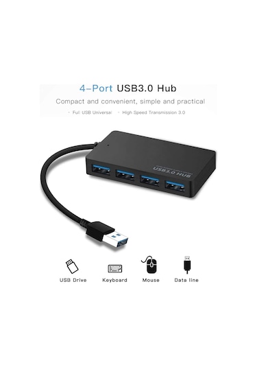 4 Port Usb 3.0 Hub Çoklayıcı Çoğaltıcı Slim Chipli Versiyon