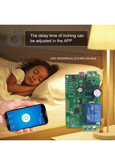 Teltree Akıllı Wifi Anahtarı Modülü - Ewelink Uyumlu, Google Home/alexa Destekli, Zamanlayıcılı Motor Ve Kapı Kontrolü 1-gang