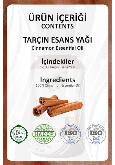 Tarçın Yağı Cinnamon Essential Oil 10 Ml.