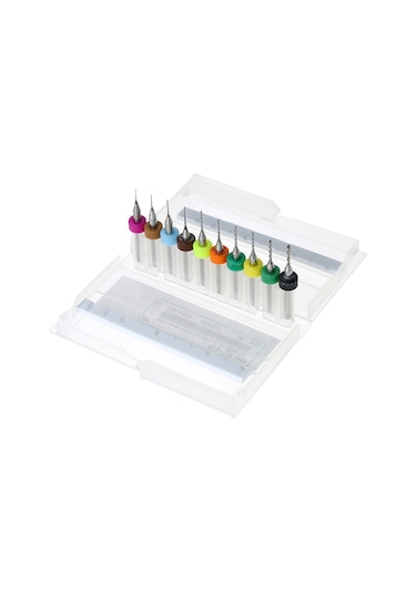 Hallow Tungsten Karbür Mikro Matkap Uçları Seti Pcb 10 Adet