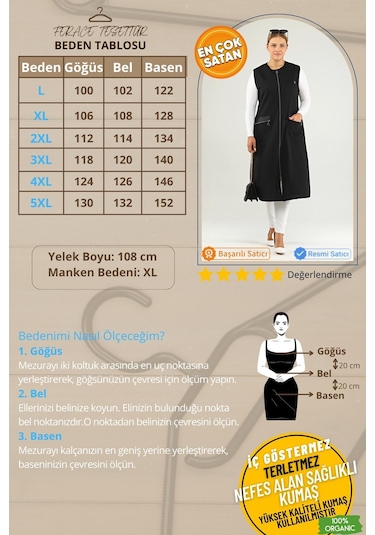 Kadın Deri Cepli Buyuk Beden Uzun Yelek 001