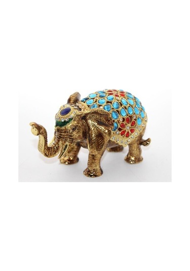 Swarovski Taşlı Tekli Fil Figürü Model 4