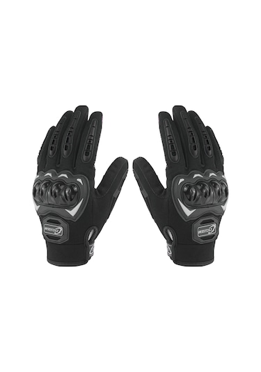 Konesam Erkek Ve Kadın Motosiklet Eldiveni - Kaymaz, Nefes Alabilir, Dokunmatik Uyumlu, Eklem Koruma, Siyah, M Boy