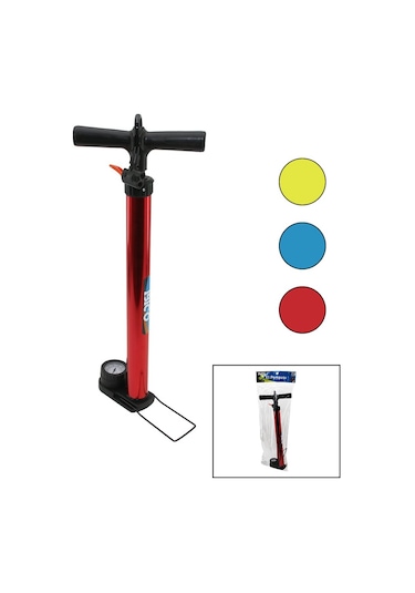 Saatli İran El Pompası Metal Gövde Plastik Kol - Altlık 55 Cm Top - Bisiklet - Motor 5042