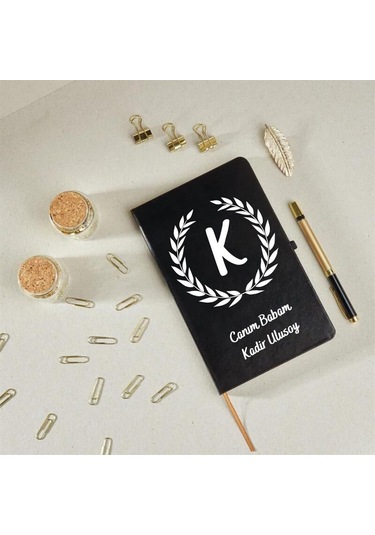 Babaya Özel Deri Kaplı Defter