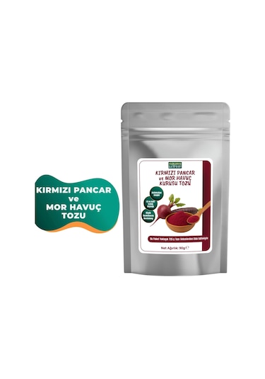 Kırmızı Pancar Ve Mor Havuç Kurusu Tozu 90 Gram