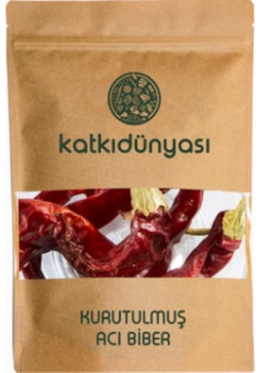 Katkı Dünyası Kurutulmuş Acı Biber Saplı 1 KG