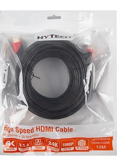 Hytech Hy-Hdm10 Hdmi To Hdmi 10M Altın Uçlu 24K 1.4 Ver. 3D Kablo