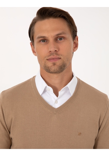 Pierre Cardin Erkek Camel Kazak /triko 50314190-vr015 CAMEL