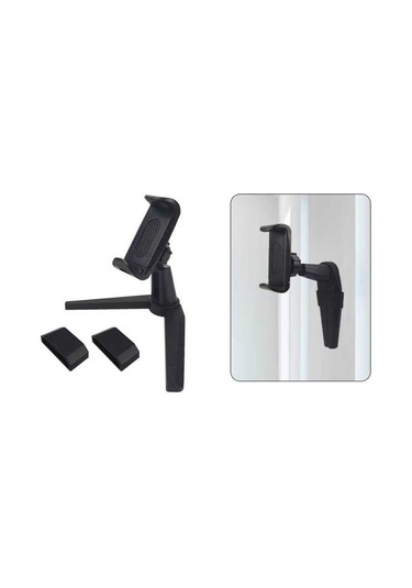 Masaüstü Telefon Tutucu V Tipi Duvar Askı Aparatlı 21A155-Siyah