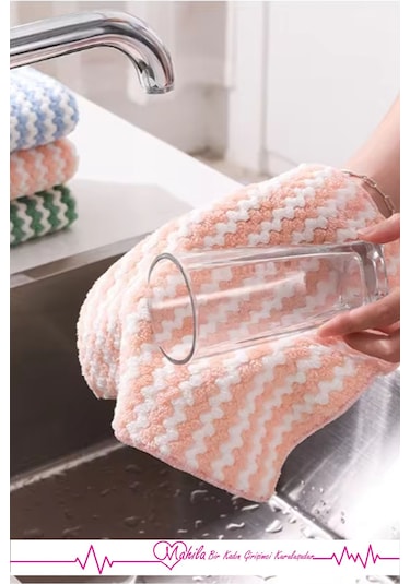 Fenomen 2 Adet 30x30 Yumuşak Doku, Puf Bez, Süper Emici Sihirli Mutfak, Bulaşık Tezgah Bezi Çok Renkli