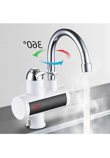 Novahub Drkf3 Paslanmaz Çelik Sıcak Su Musluğu Beyaz Beyaz