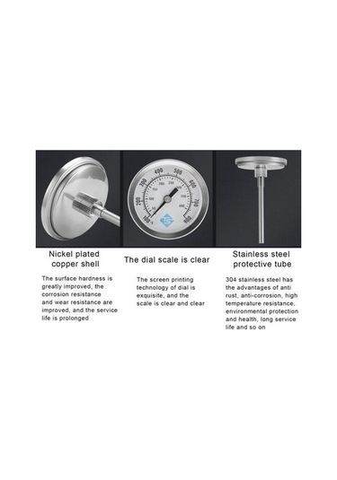 Novahub Yousheng 100-800 Derece Fırın Termometresi Büyük Kadran Kullanışlı Mutfak Aracı Paslanmaz Çelik