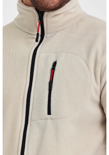 Monox Erkek Outdoor Fermuarlı Polar Ceket 001 Bej