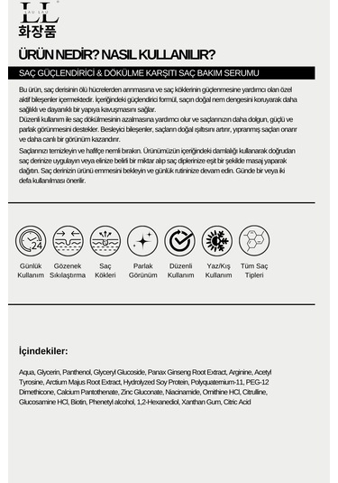 Lau Lau Dökülme Karşıtı Güçlendirici ve Besleyici Saç Bakım Serumu 50 ML