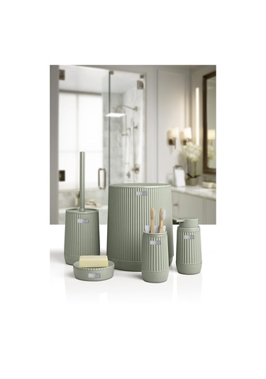 Okyanus Home Nida Yeşil 5'li Banyo Seti Yeşil