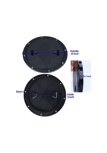 Pazly Abs Kayık Kontrol Kapağı - Kaymaz Yüzey, 4in/6in/8in Çeşitli Boyutlar