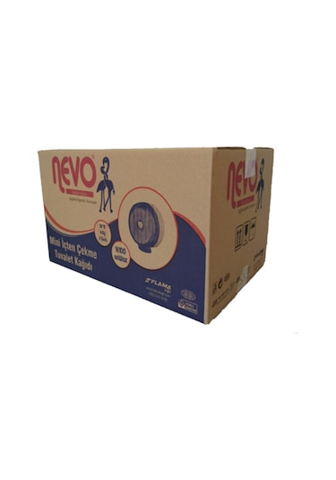 Nevo İçten Çekme Cimri Jumbo Tuvalet Kağıdı 4 KG 2 Kat 12 Adetlik Koli