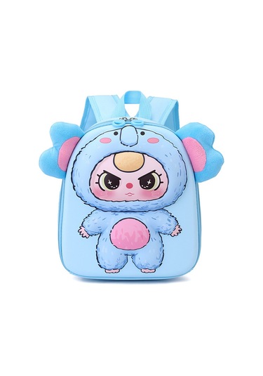 Yeni Sevimli Çocuk Okul Çantası Peluş Kulak Bebek Sırt Çantası Mavi