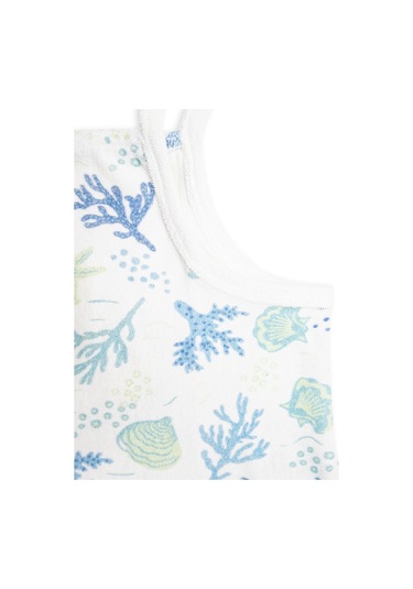 ORGANİK HAVLU KUMAŞ ASKILI CROP KIZ ÇOCUK BLUZ Ekru