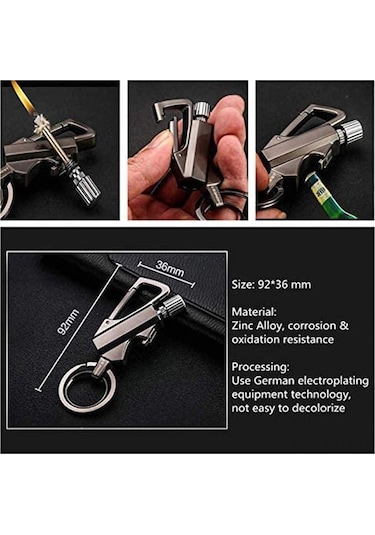 Dancemonkey Kalıcı Metal Çakmak, Dış Mekan Acil Durum Kibrit Ateşçi, Yeniden Doldurulabilir Siyah Siyah