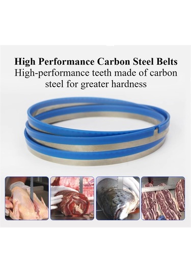 2pcs 1650x16x0.5mm Bant Testere Bıçakları 4 Tpi Ahşap Kesim Et Sığır Eti Balıkları İçin Testere Bıçakları Jambon Dondurulmuş Gıda Kesimi Ahşap