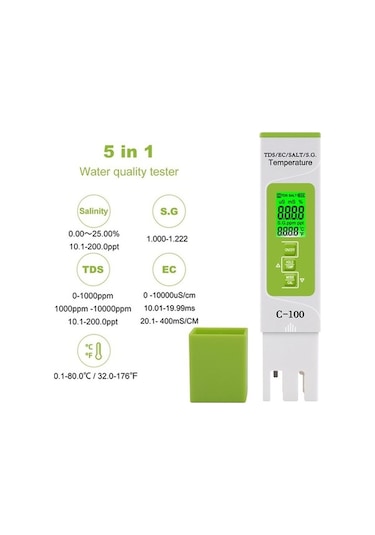 Novahub Portatif Kalem Tipi Ph Ölçer Akvaryum & Yüzme Havuzu Su Kalitesi Test Cihazı