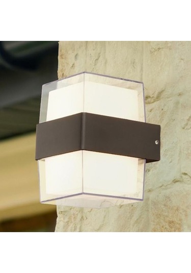 Waembro 10 Watt Gün Işığı Led Armatür, Bahçe, Balkon, Banyo, Villa Dış Cephe, Kapı Giriş Armatürü Siyah