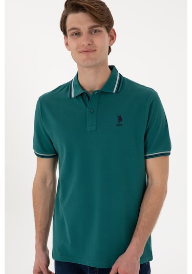 U.s. Polo Assn. Erkek Koyu Yeşil Tişört Basic 50306011-vr101 Dark Eden