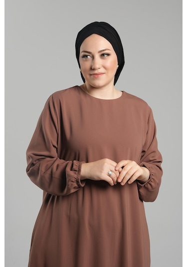 Siyah Pratik Hazır Geçmeli Tesettür Bone Sandy Büzgülü Salaş 2119 01 Siyah