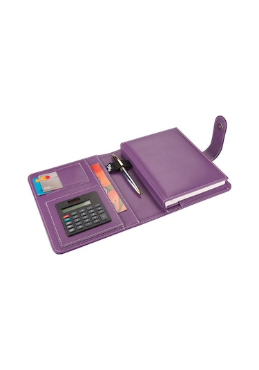 Diplomat Ortadan Dilli Organizer Kareli 14x20 Defterli Siyah