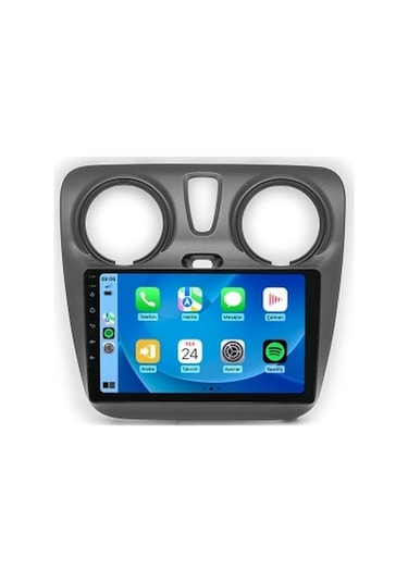 Dacia Lodgy 2012-2020 4gb Ram 32gb Hafıza 4 Çekirdek Carplay Kamera Android Multimedya 9"
