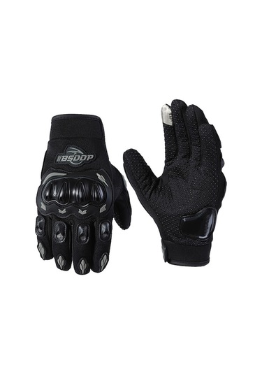 Yingfu Bsddp Rh-a0107 Motosiklet Eldiveni - Dayanıklı, Dokunmatik Ekran Uyumlu, Tüm Mevsimler İçin Siyah Eldiven