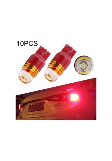 Sones 10 Adet T20 3157 Dc12v / 0.24w / 0.02a / 60lm Araba Led Fren Lambası, Kabuk Rastgele Renk Teslimatı Kırmızı Işık