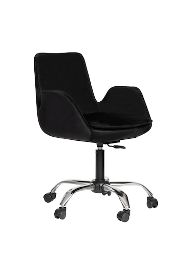 Markaelz Krom Metal Ayaklı Ofis Çalışma Sandalyesi Pescado Siyah