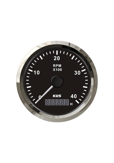 Kus Devir Göstergesi 4000 Rpm Siyah 12-24V 85 Mm Siyah