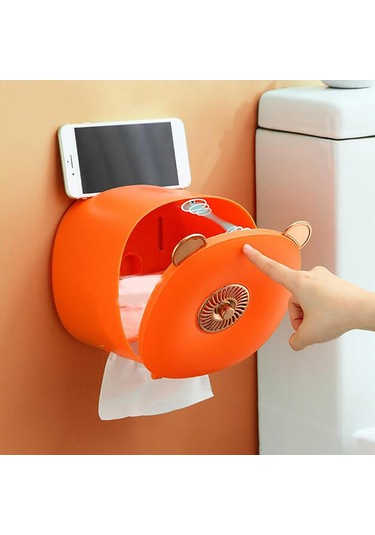 Suntek Kendinden Yapışkanlı Duvara Monte Banyo Kağıt Turuncu Turuncu