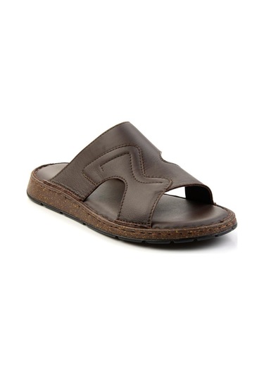 Kahve Leather Erkek Terlik E04433010943 Kahve
