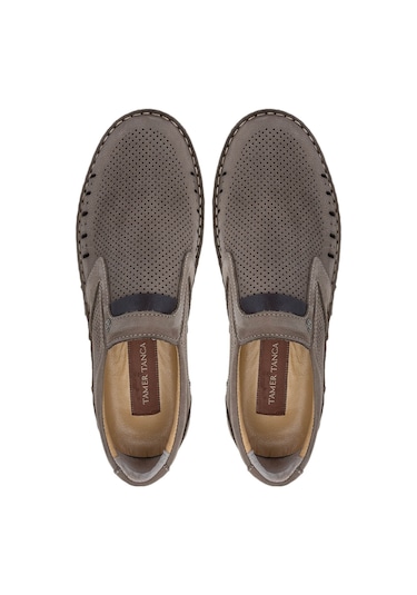 Tamer Tanca Erkek Hakiki Deri Vizon Nubuk Casual Ayakkabı 478 F4001 Erk Ayk Y25 Vızon Nbk Vizon