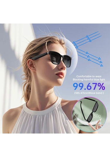 Xuweiwei Lıfebee 2025 Akıllı Kablosuz Gözlük Turuncu 100+ Dil Çeviri Müzik Ses Kaydı Usb Şarj Unisex Seyahat Ofis İçin